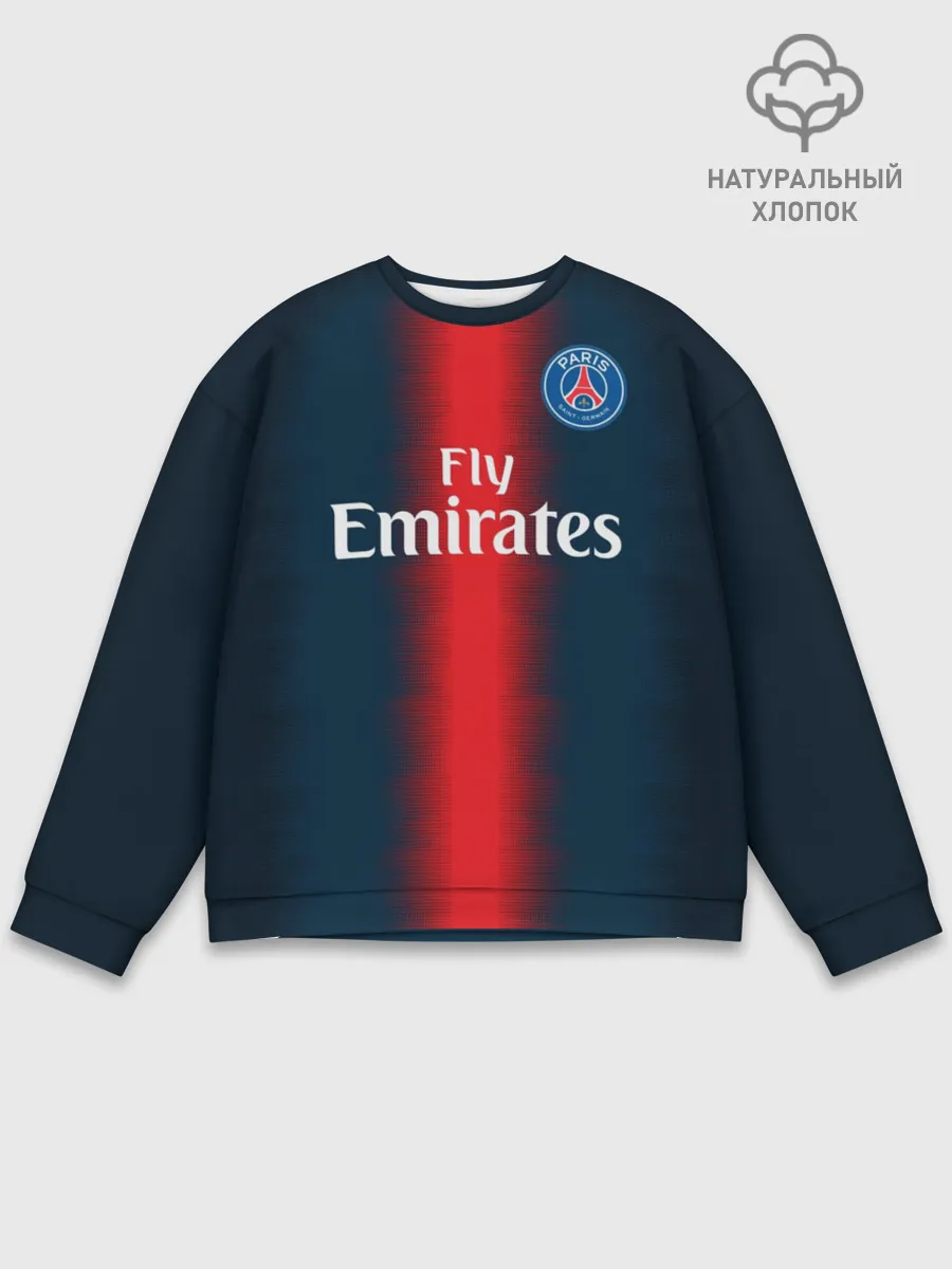 Мужской свитшот базовый / PSG Форма Новая Home 18/19