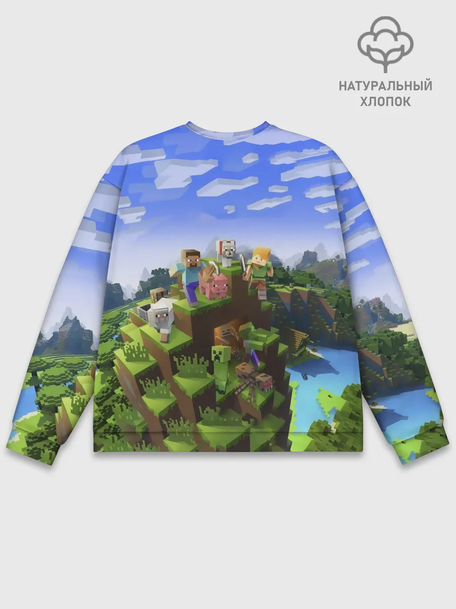 Мужской свитшот базовый / Матвей - Minecraft