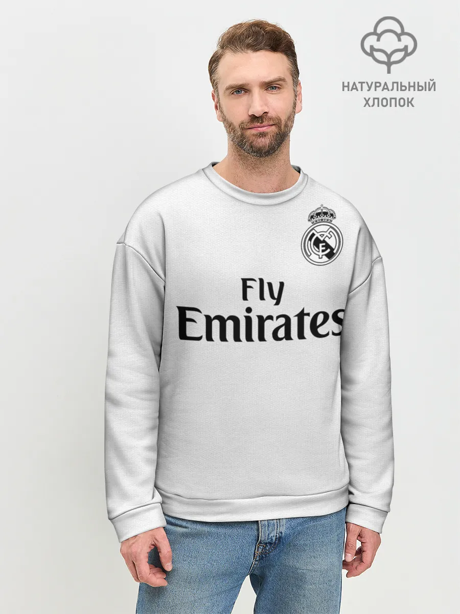 Мужской свитшот базовый / Криштиану Роналду Форма 18/19