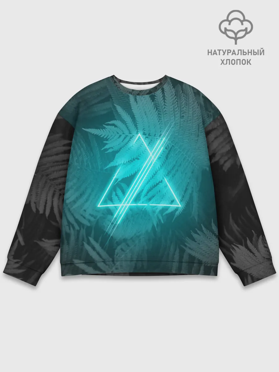 Мужской свитшот базовый / Neon light blue