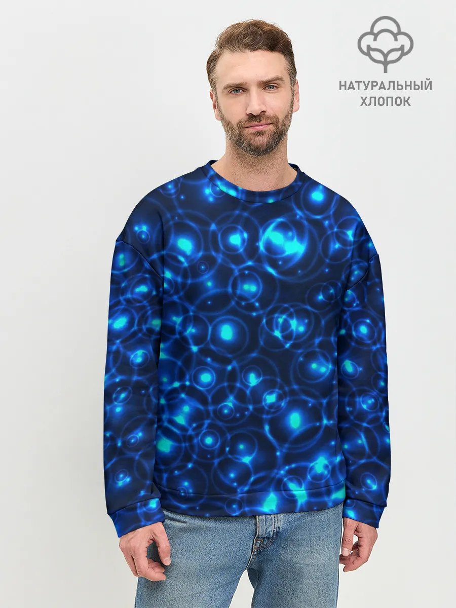 Мужской свитшот базовый / Пузырчатый абстракт