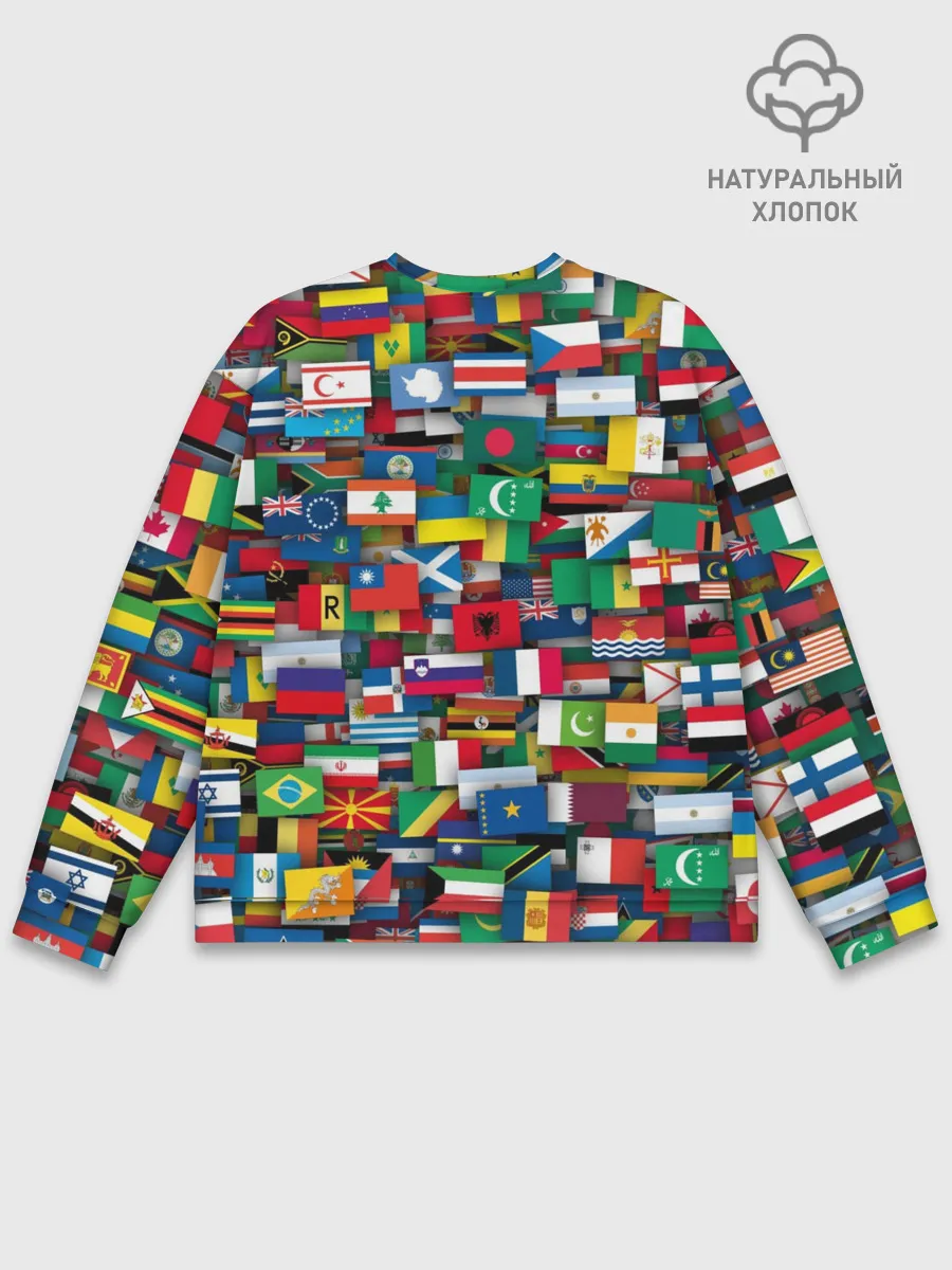 Мужской свитшот базовый / Флаги всех стран