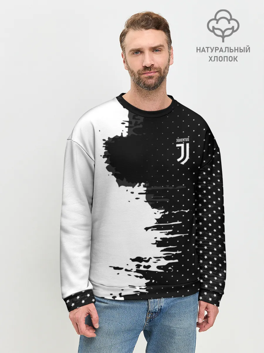 Мужской свитшот базовый / Juventus uniform black 2018