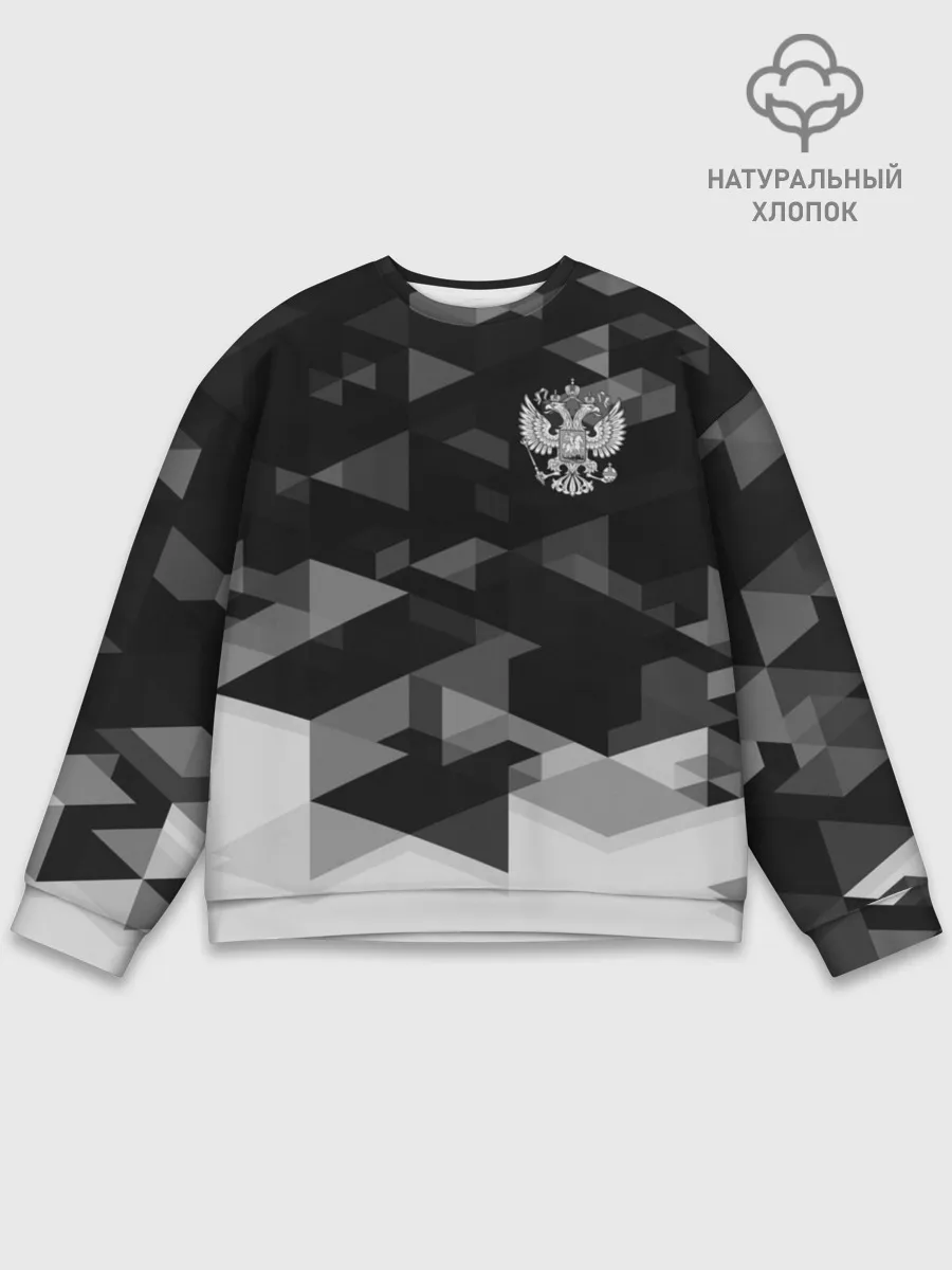 Мужской свитшот базовый / Герб РФ