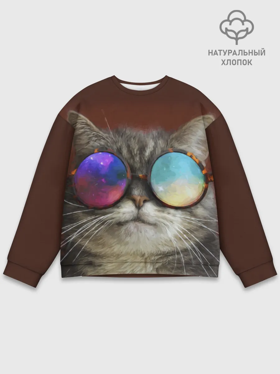 Мужской свитшот базовый / котейки