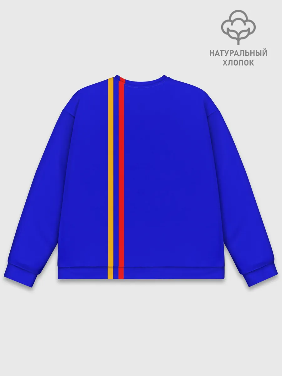 Мужской свитшот базовый / Армения, лента с гербом