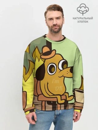 Мужской свитшот базовый / This is fine