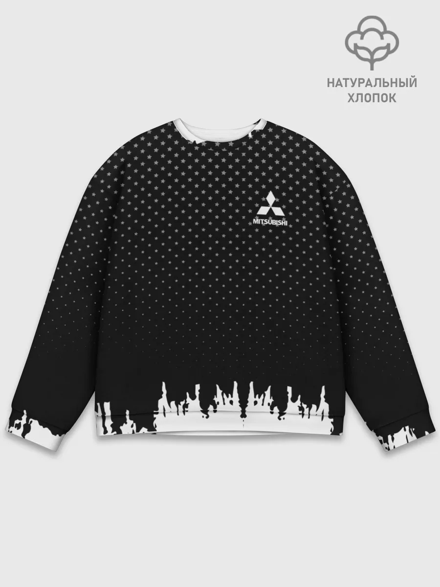 Мужской свитшот базовый / Mitsubishi abstract black