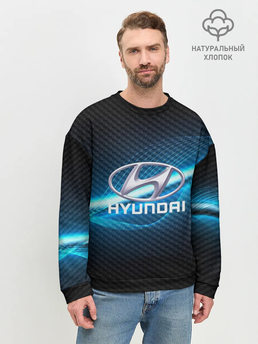 Мужской свитшот базовый / HYUNDAI machine motor XXI