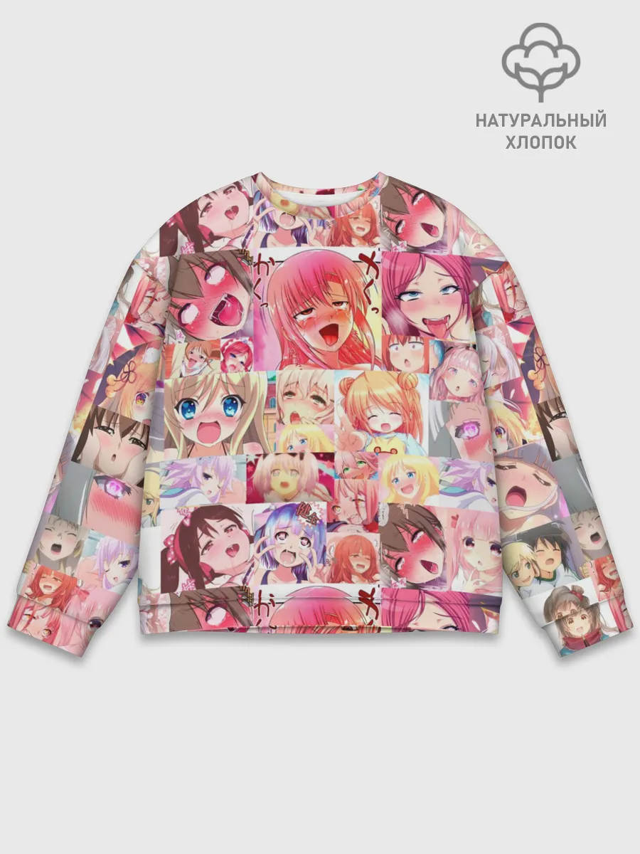 Мужской свитшот базовый / Ahegao Color