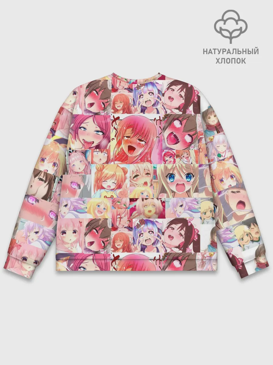 Мужской свитшот базовый / Ahegao Color