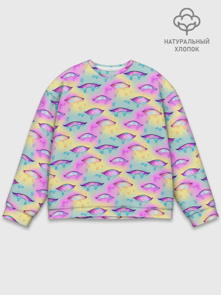 Мужской свитшот базовый / Влажные глазки | Ahegao Eyes