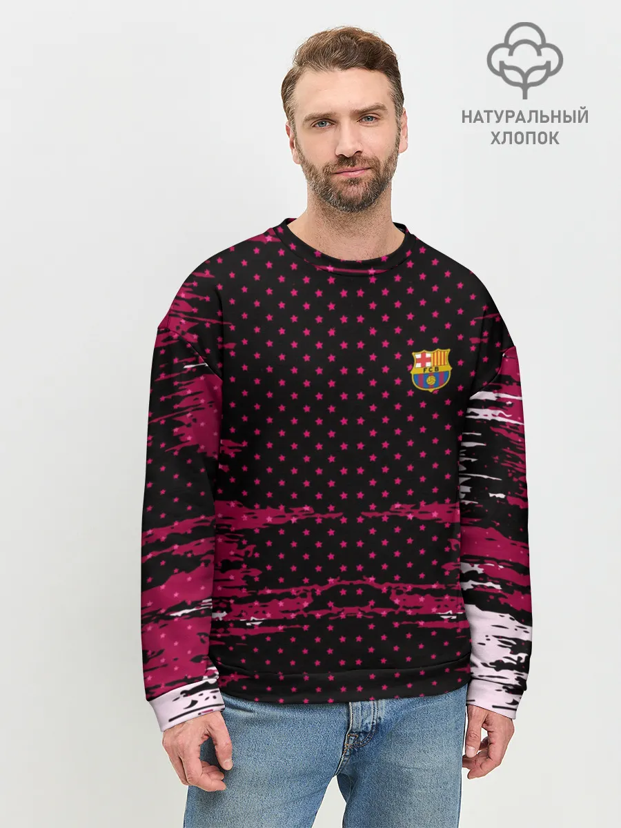 Мужской свитшот базовый / Barcelona abstract collection