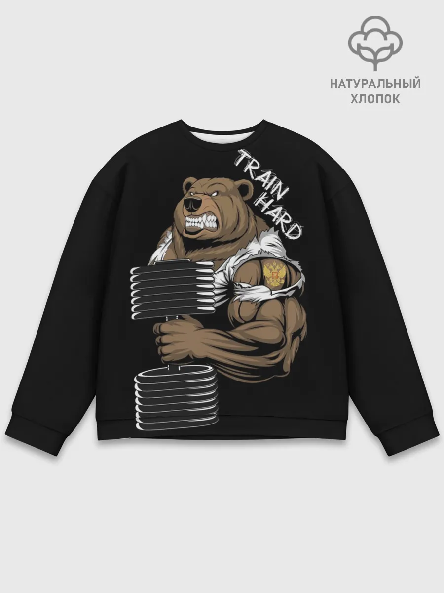 Мужской свитшот базовый / Train hard