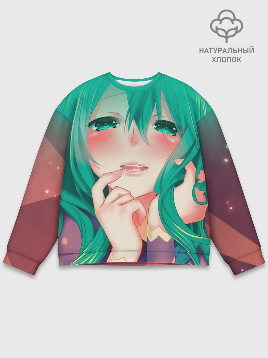 Мужской свитшот базовый / Miku Ahegao