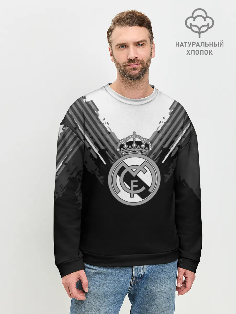 Мужской свитшот базовый / Real Madrid abstract original