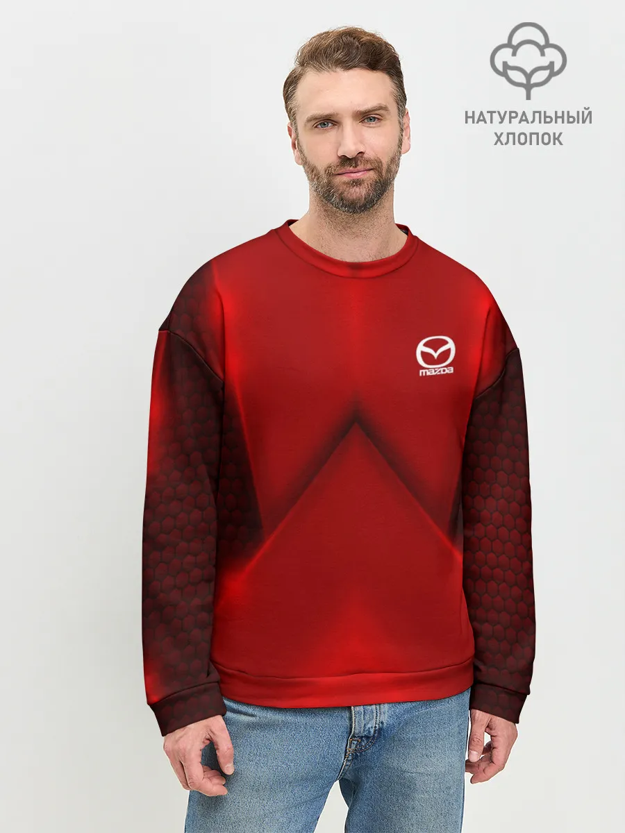 Мужской свитшот базовый / Mazda car sport RED