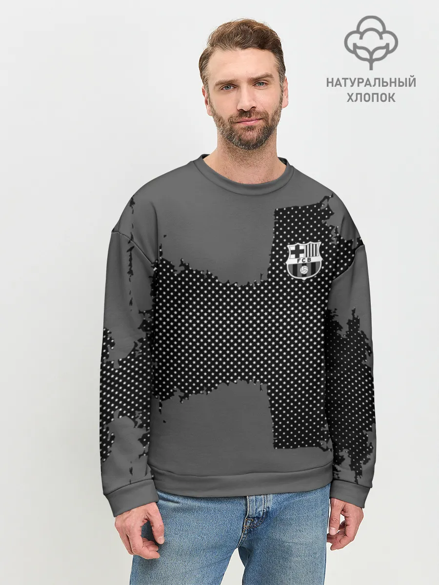 Мужской свитшот базовый / BARCELONA SPORT GRAY