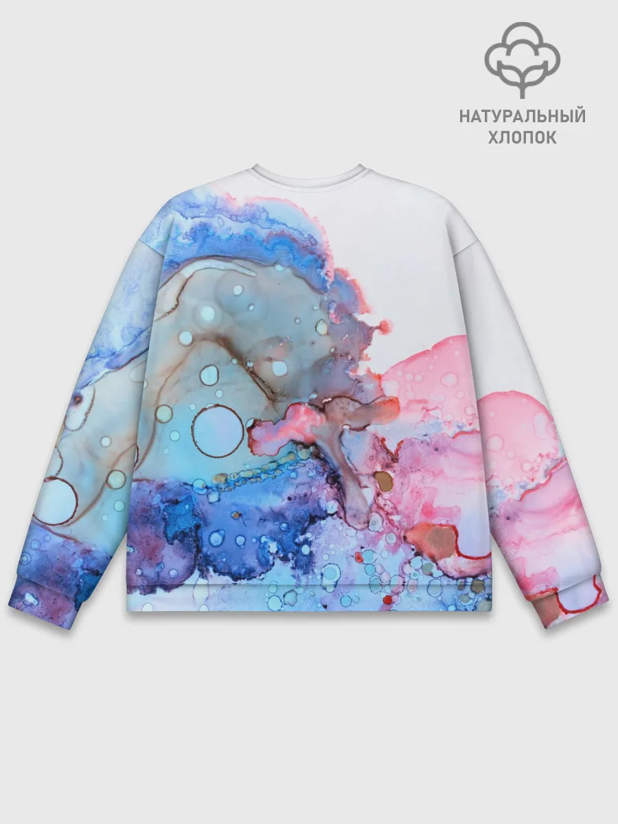 Мужской свитшот базовый / Акварельные разводы