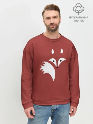 Мужской свитшот базовый / Абстрактная лиса