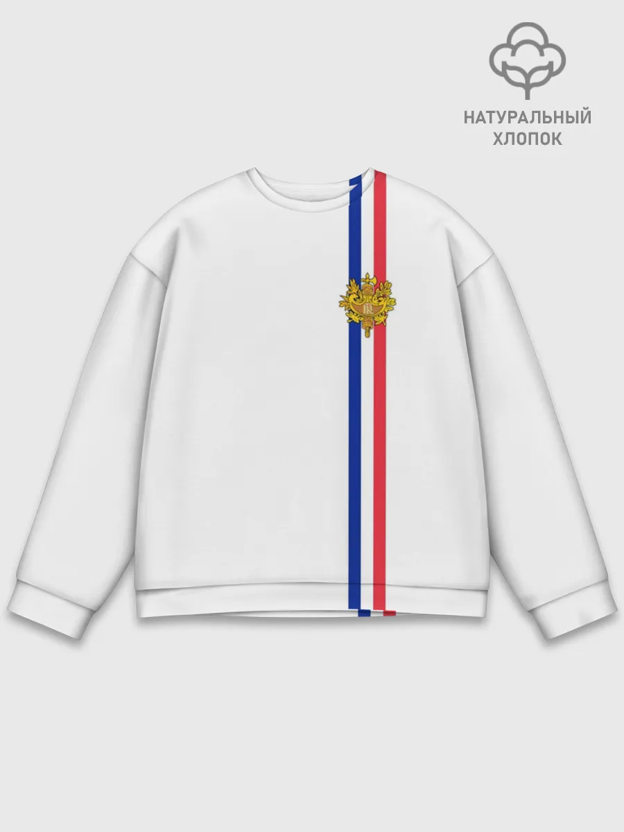 Мужской свитшот базовый / Франция, лента с гербом
