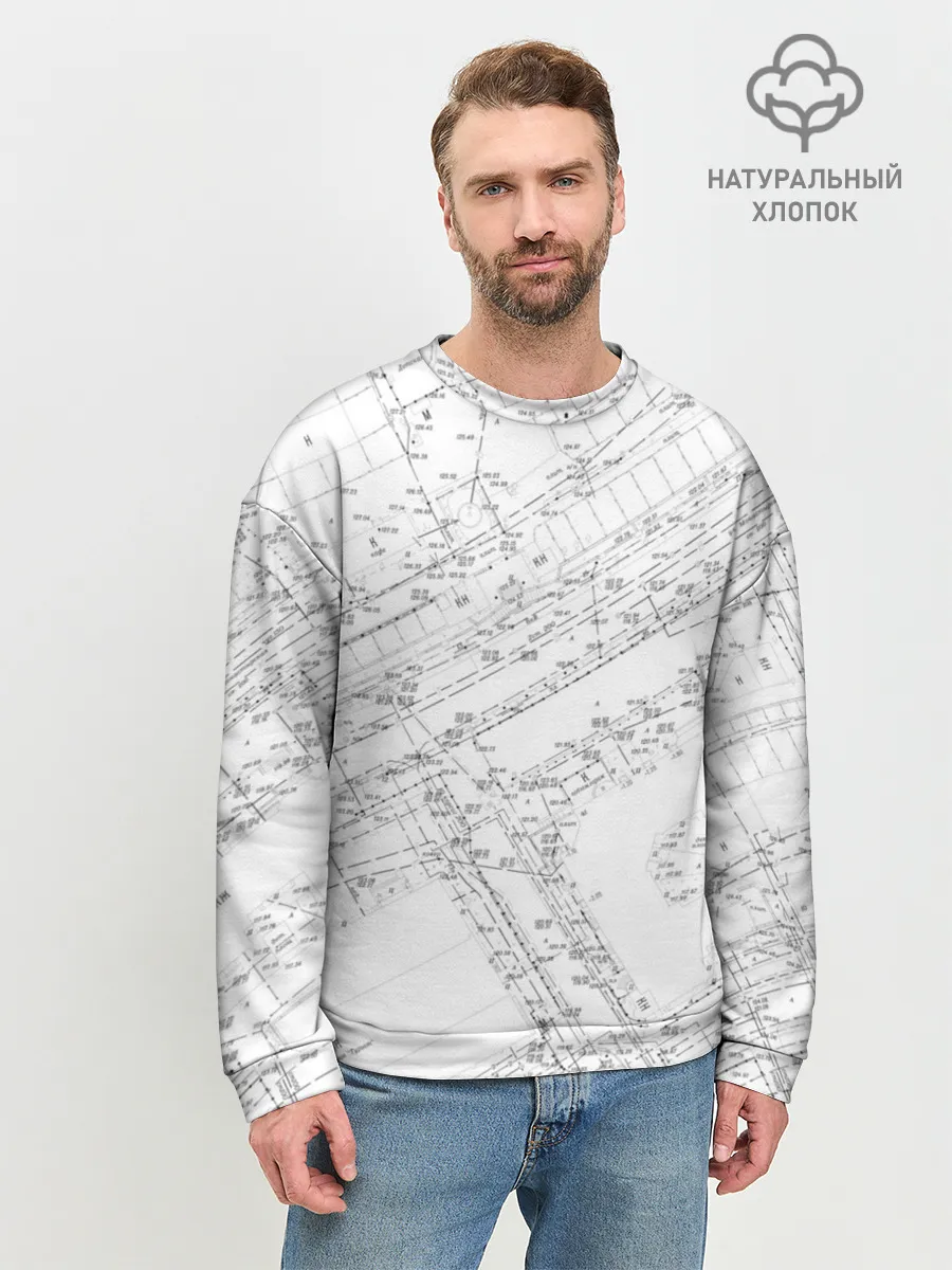 Мужской свитшот базовый / Топография_01