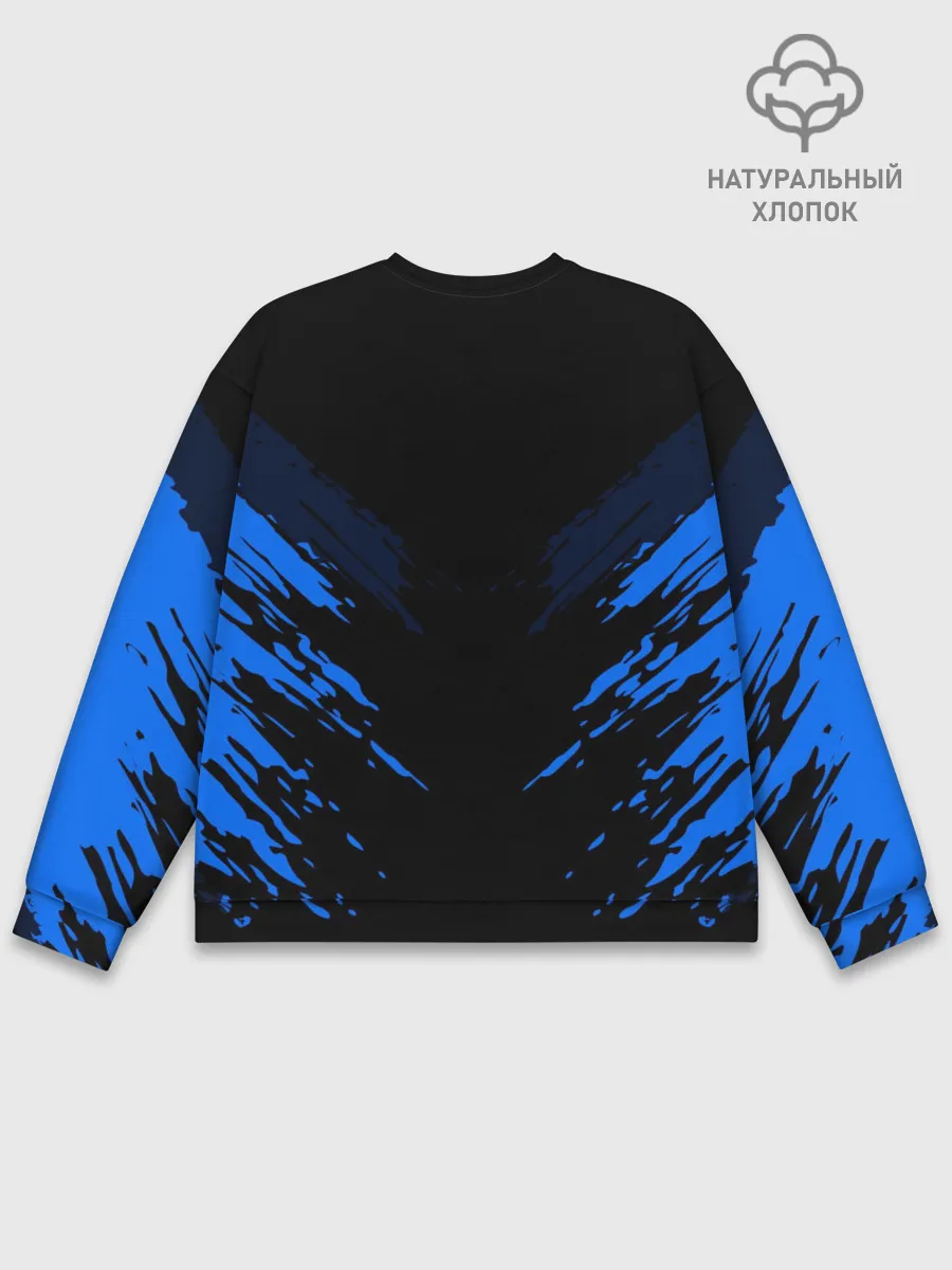 Мужской свитшот базовый / Russia-sport collection BLUE