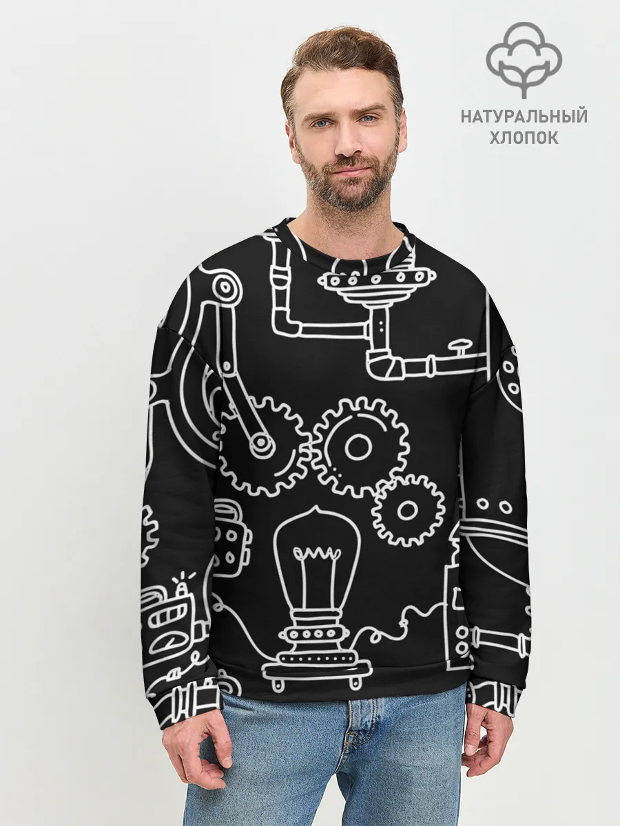 Мужской свитшот базовый / Стиль стимпанк