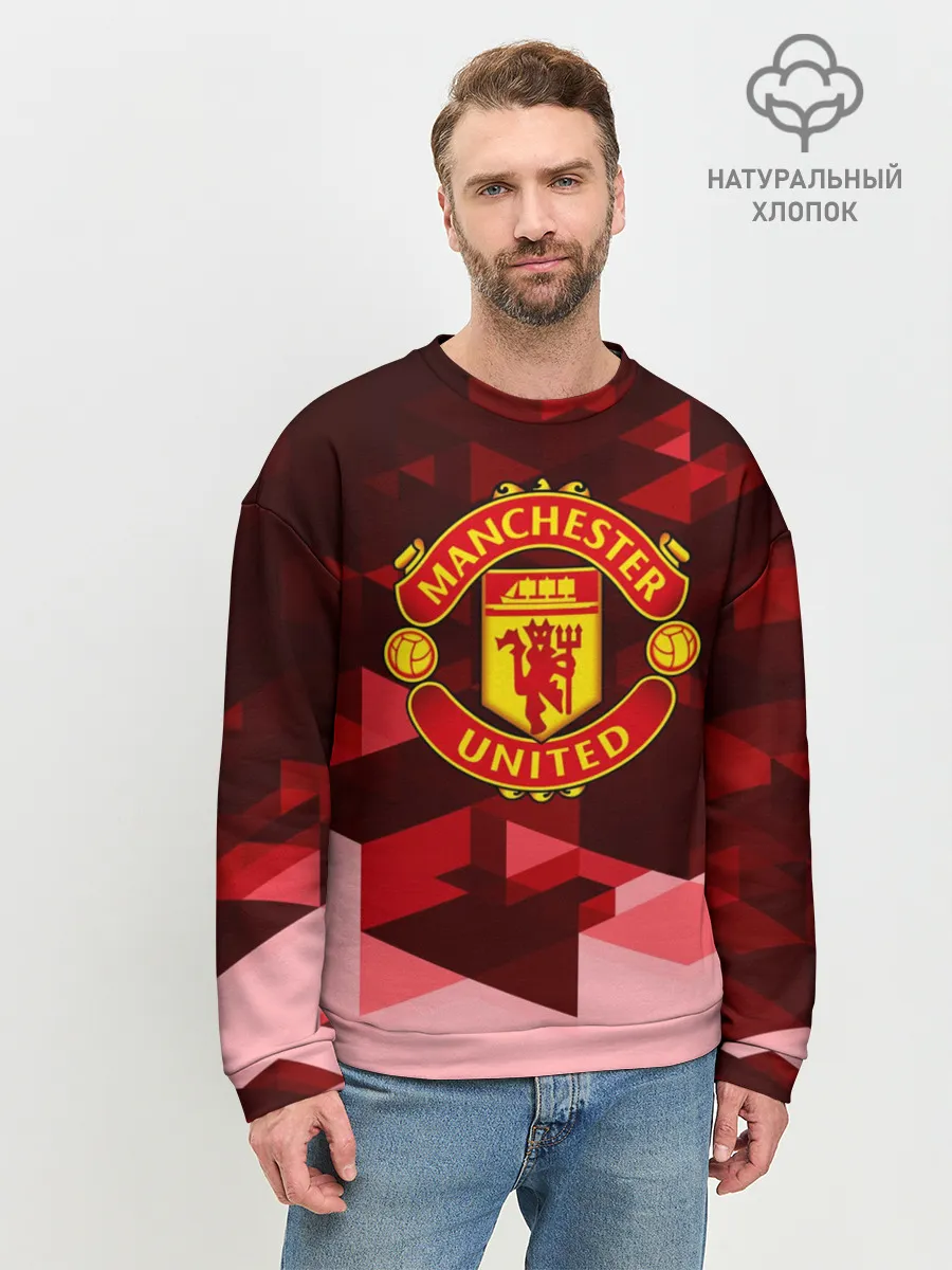 Мужской свитшот базовый / Manchester United Abstract