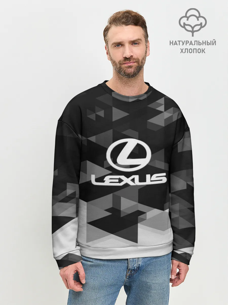 Мужской свитшот базовый / Lexus sport geometry