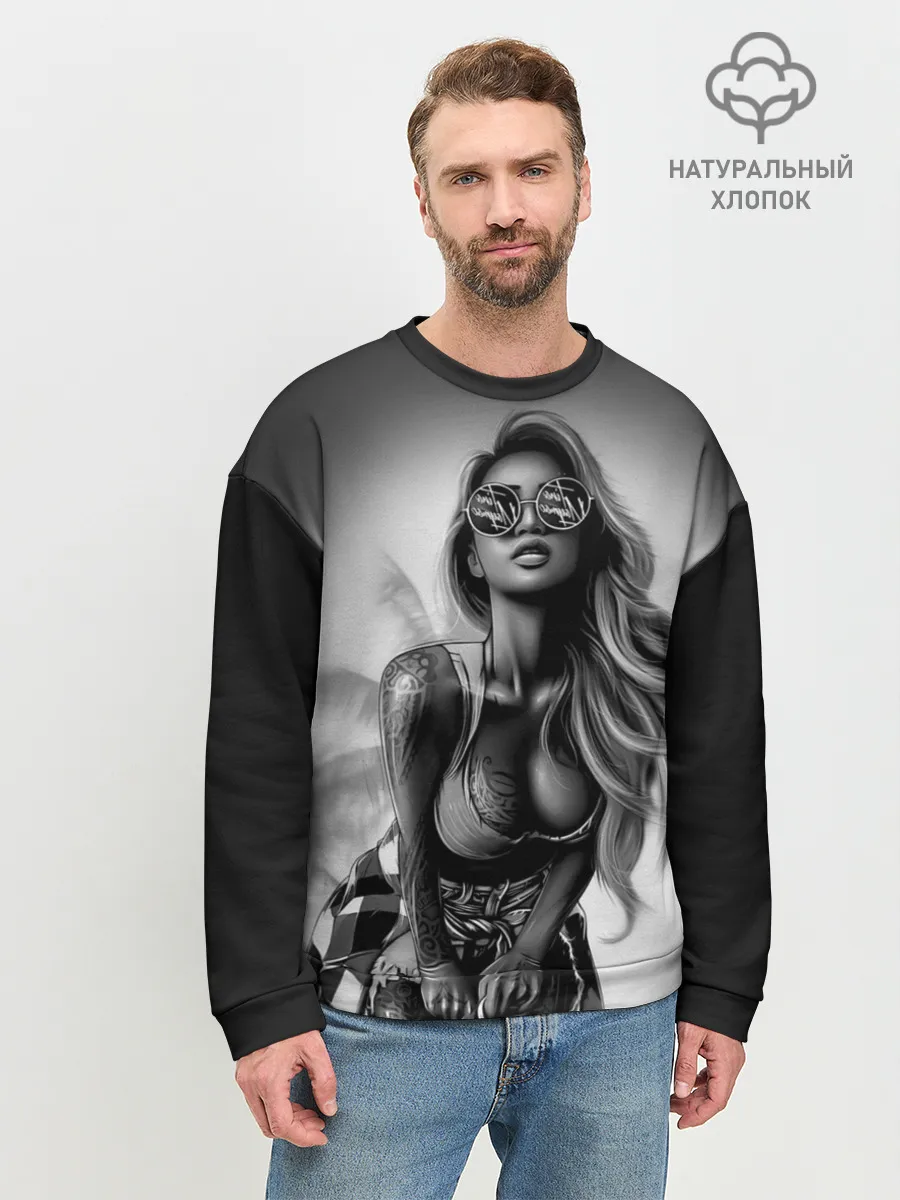 Мужской свитшот базовый / Trap girl