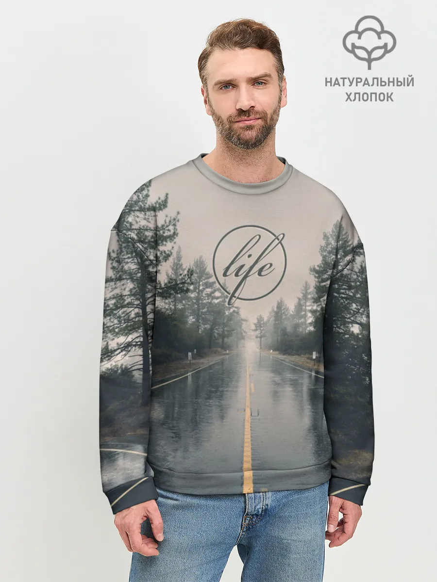 Мужской свитшот базовый / Life