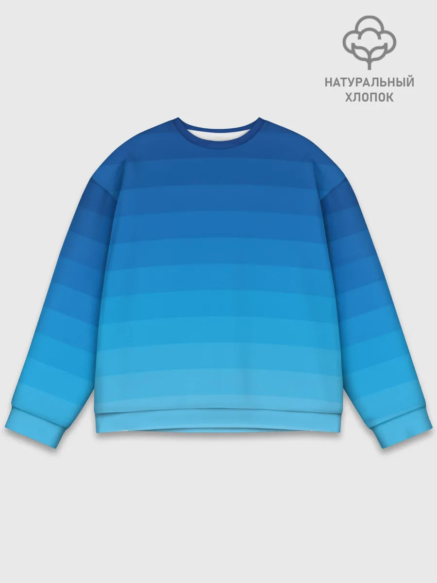 Мужской свитшот базовый / Синие полосы