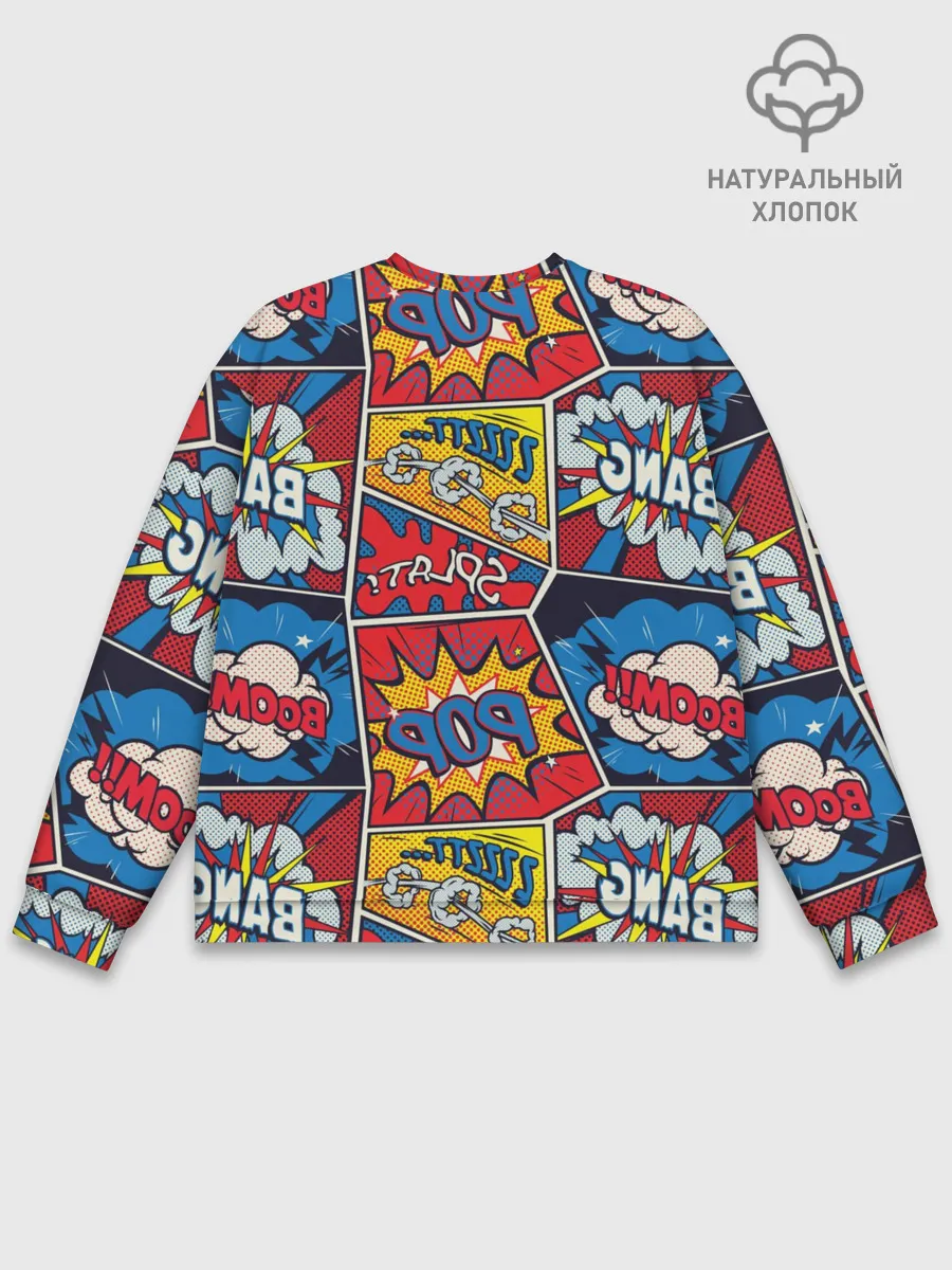 Мужской свитшот базовый / Pop art pattern