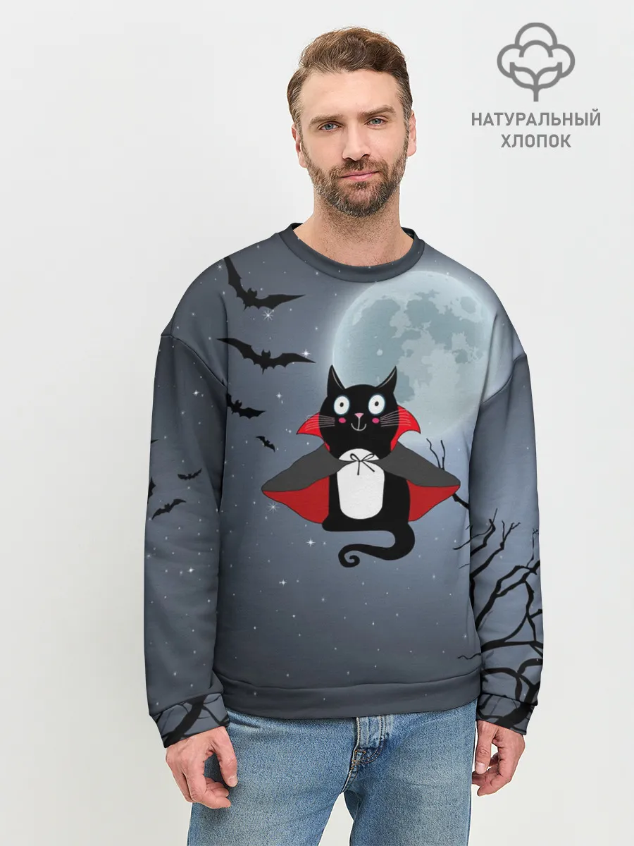 Мужской свитшот базовый / Котик-готик