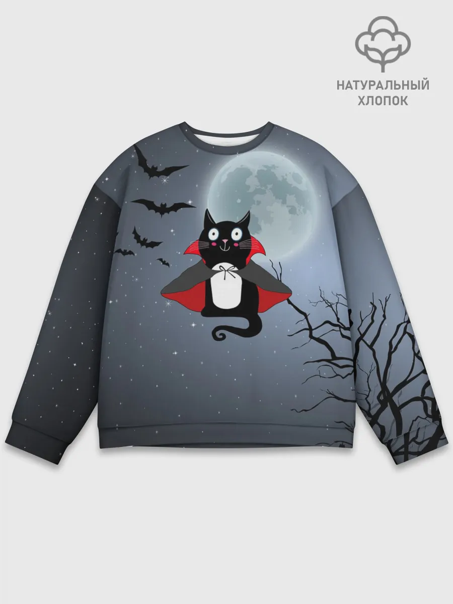 Мужской свитшот базовый / Котик-готик