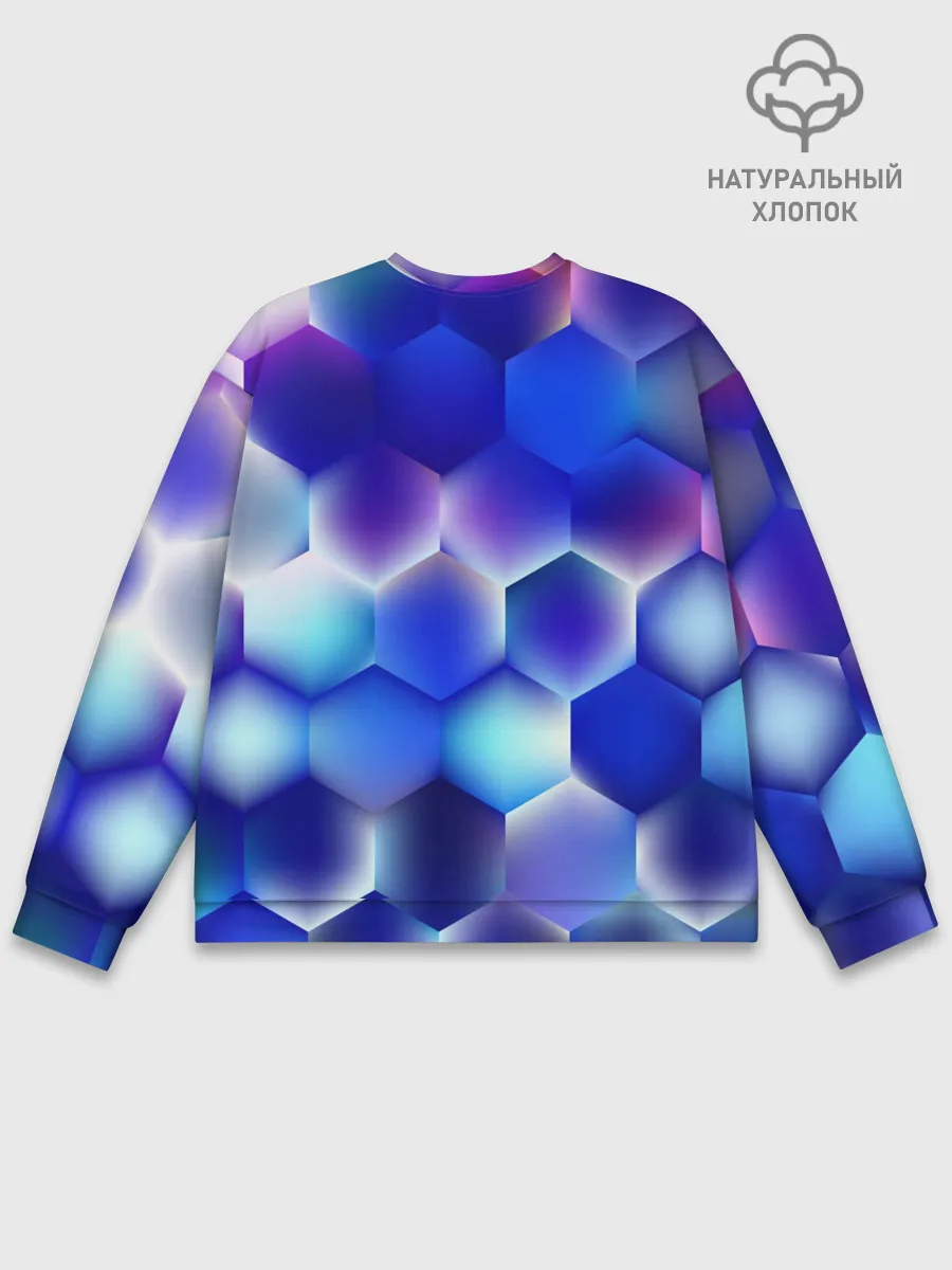 Мужской свитшот базовый / Синяя чешуя змеи