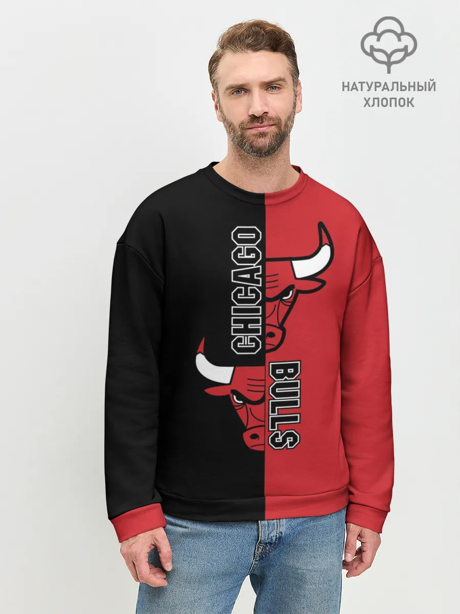Мужской свитшот базовый / Чикаго Буллз