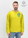 Мужской свитшот базовый / Швеция домашняя форма ЧМ 2018