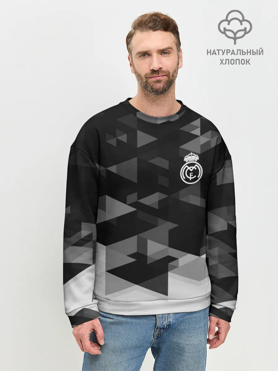Мужской свитшот базовый / Real Madrid Geometry Sport