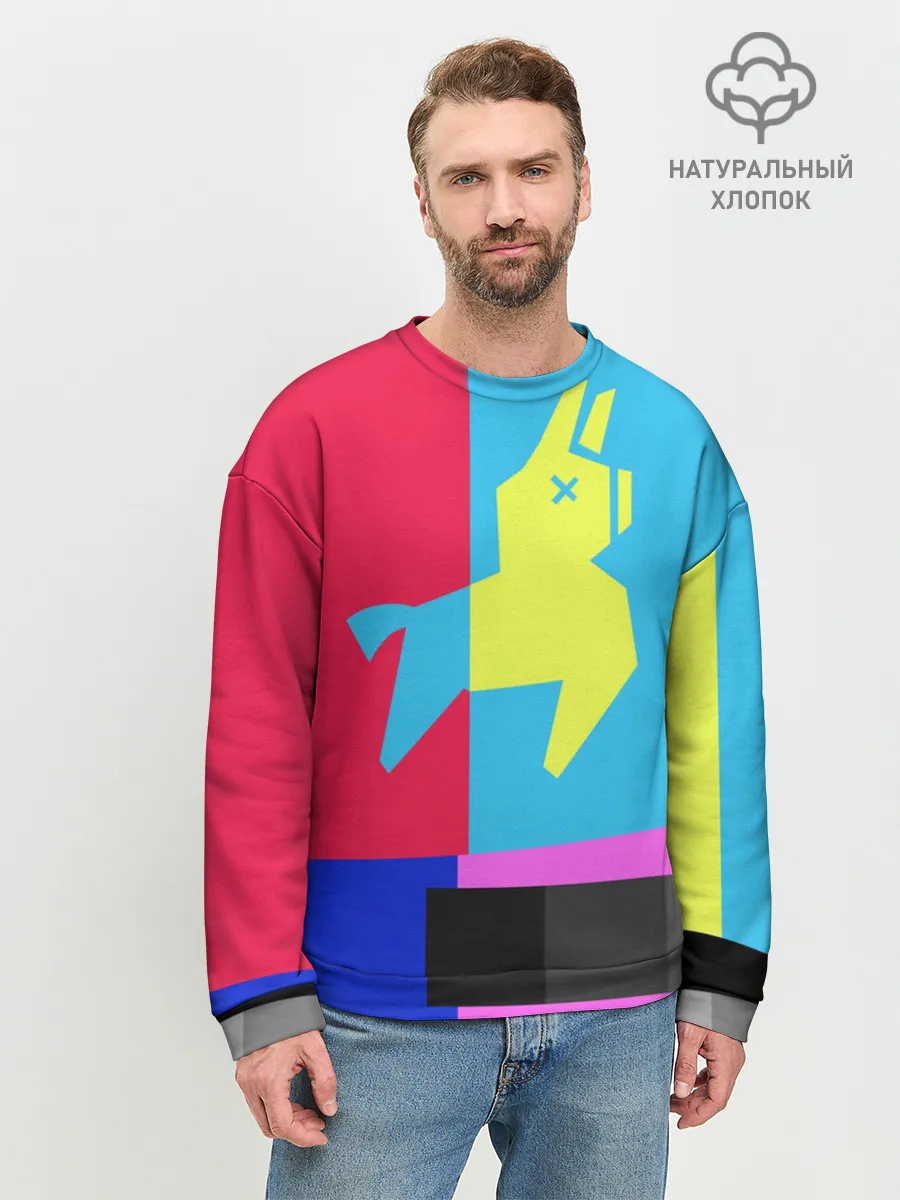 Мужской свитшот базовый / Лама Фортнайт