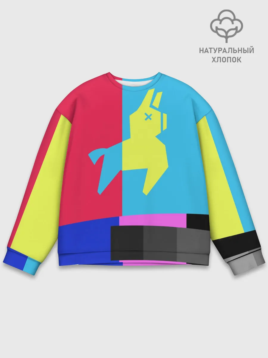 Мужской свитшот базовый / Лама Фортнайт