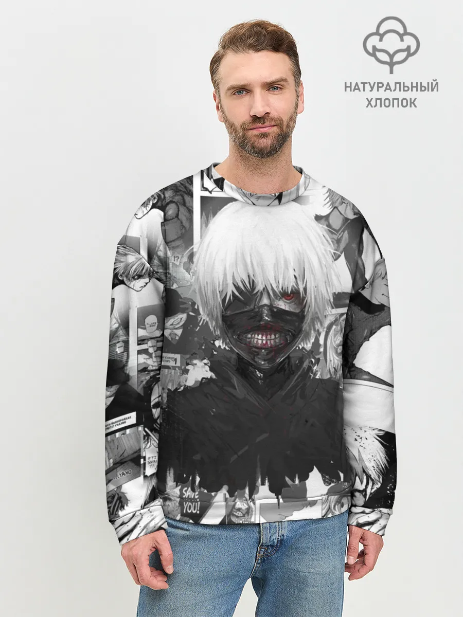 Мужской свитшот базовый / Токийский гуль манга