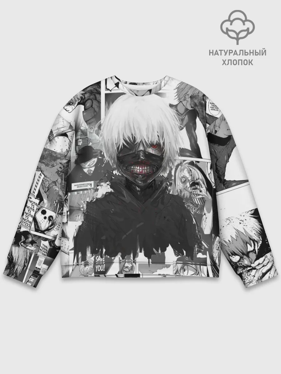 Мужской свитшот базовый / Токийский гуль манга