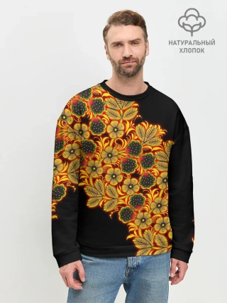 Мужской свитшот базовый / Славянский орнамент