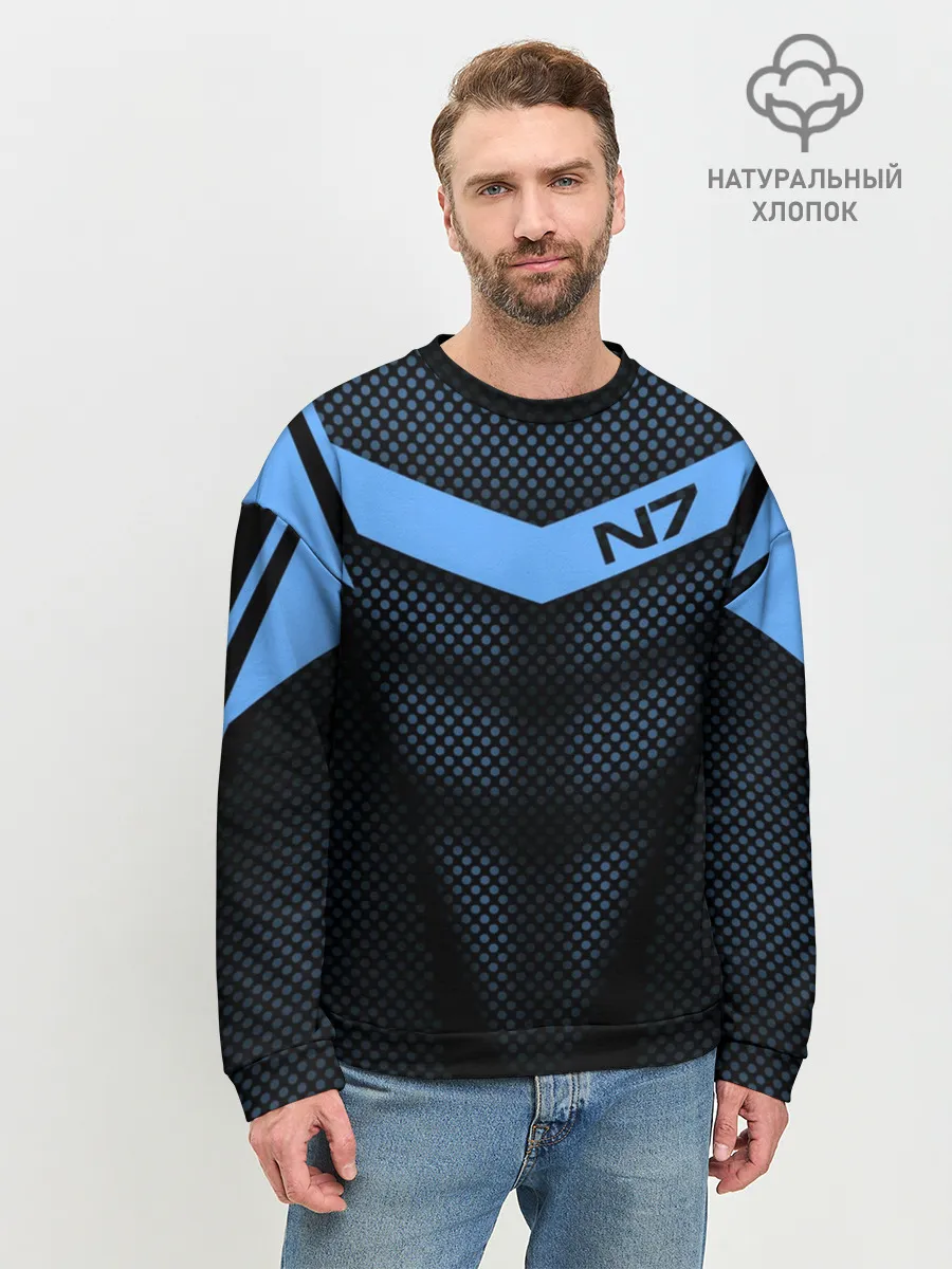 Мужской свитшот базовый / Mass Effect N7