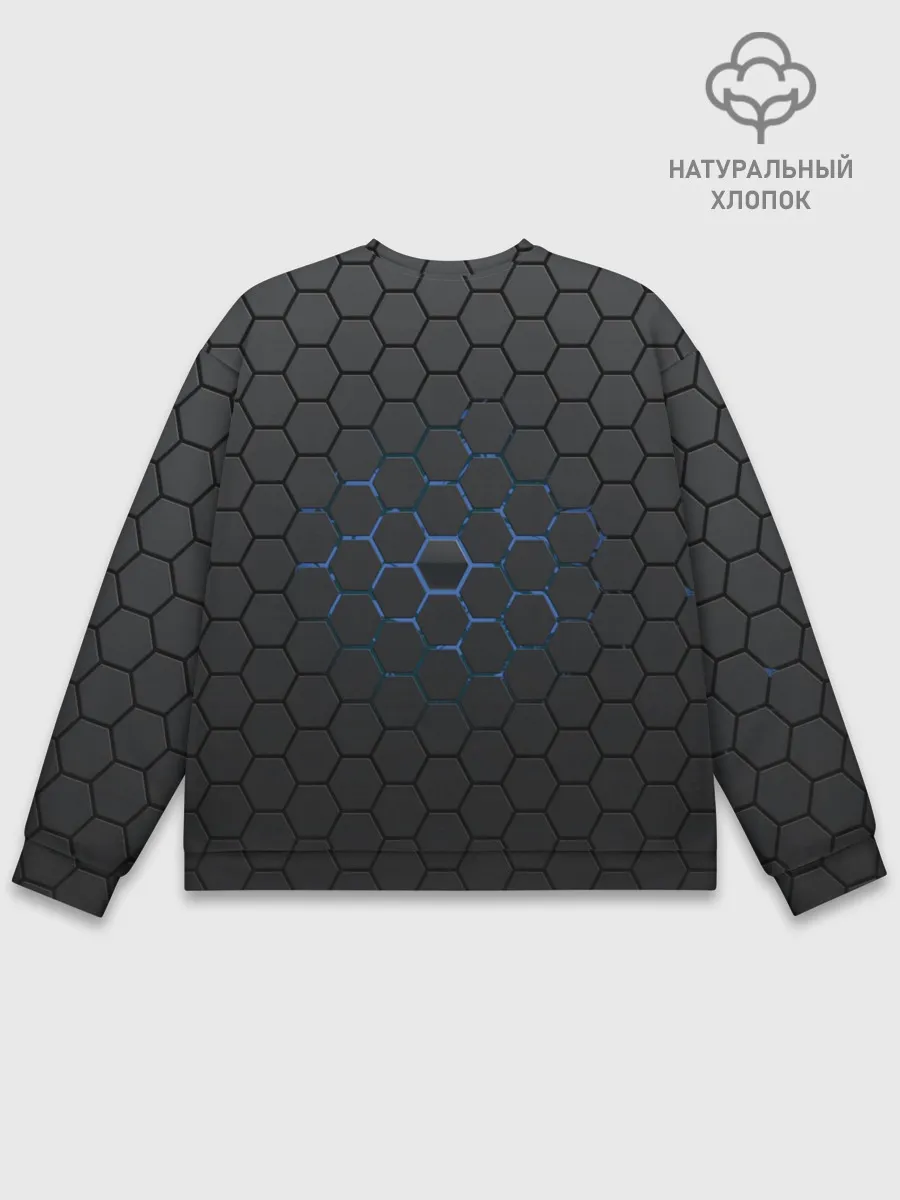 Мужской свитшот базовый / Соты карбон