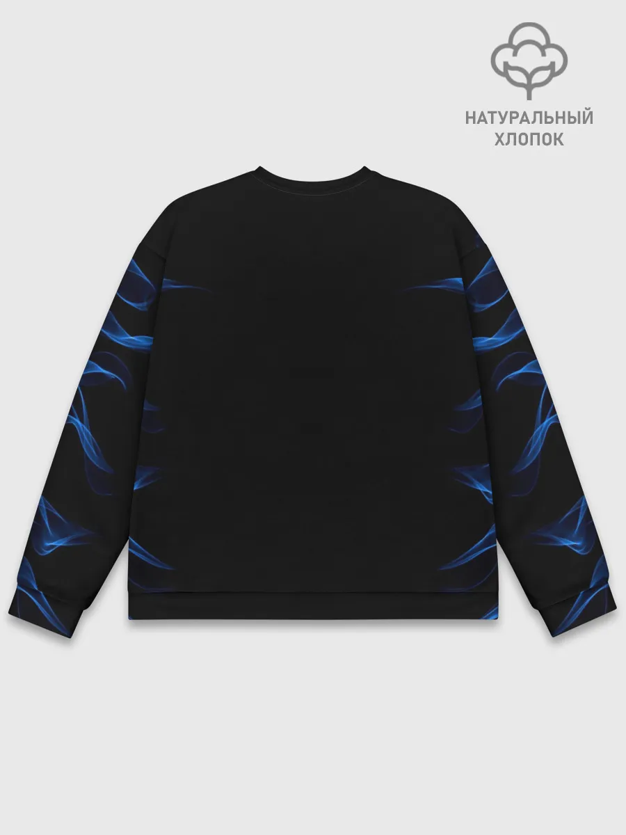 Мужской свитшот базовый / Синий тигр