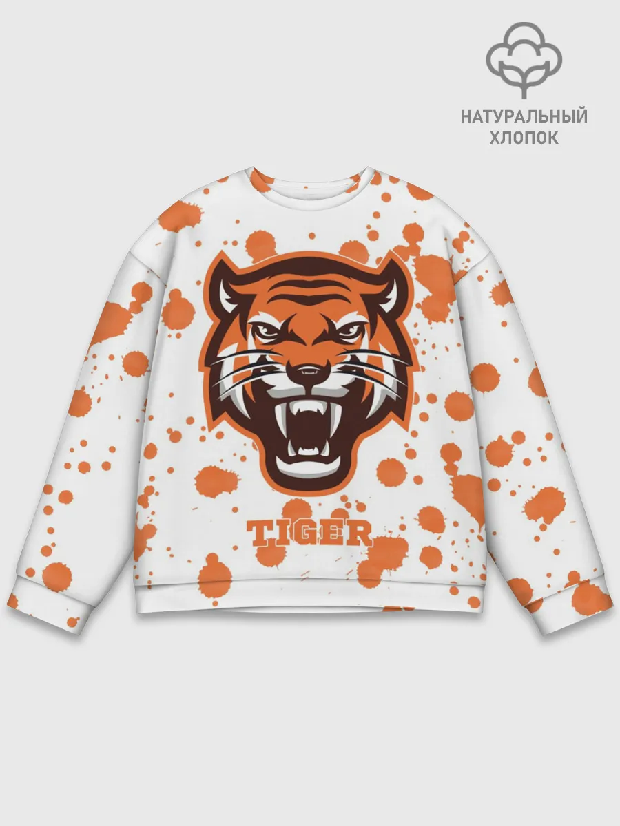 Мужской свитшот базовый / Огненный тигр