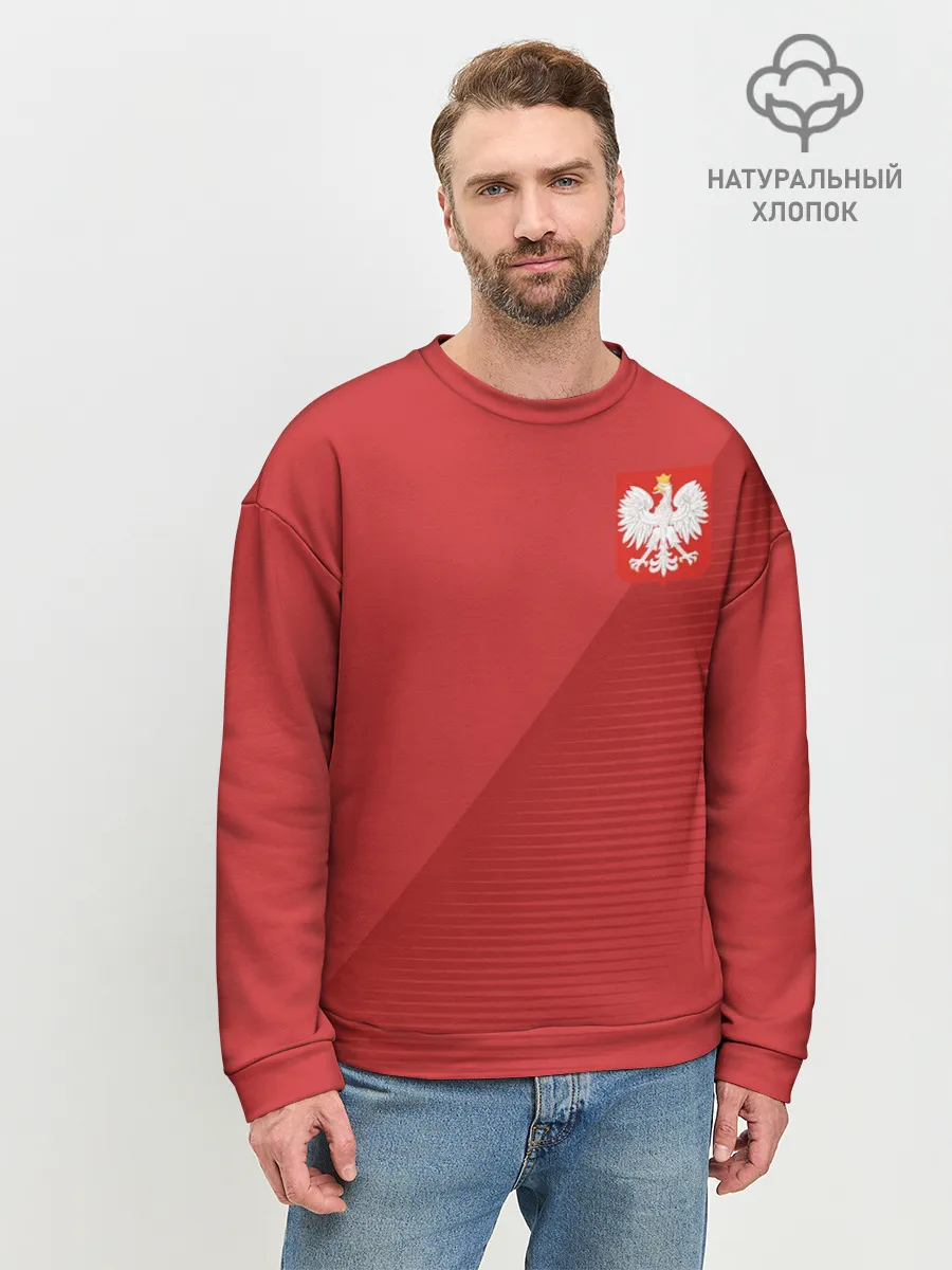 Мужской свитшот базовый / Польша форма гостевая 2018